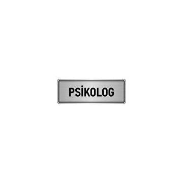 Özarslan Dizayn Departman Kapı İsimliği Psikolog 5x20 cm Gümüş Renk Metal Yönlendirme Levhası