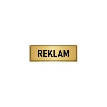 Özarslan Dizayn Departman Kapı İsimliği Reklam 10x20 cm Altın Renk Metal Yönlendirme Levhası