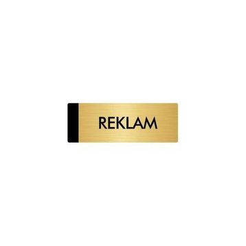 Özarslan Dizayn Departman Kapı İsimliği Reklam 7x20 cm Altın Renk Metal Yönlendirme Levhası