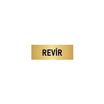 Özarslan Dizayn Departman Kapı İsimliği Revir 10x20 cm Altın Renk Metal Yönlendirme Levhası