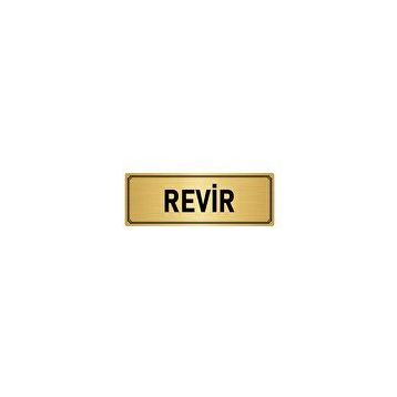 Özarslan Dizayn Departman Kapı İsimliği Revir 10x20 cm Altın Renk Metal Yönlendirme Levhası
