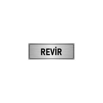 Özarslan Dizayn Departman Kapı İsimliği Revir 10x20 cm Gümüş Renk Metal Yönlendirme Levhası