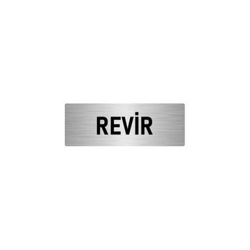 Özarslan Dizayn Departman Kapı İsimliği Revir 10x20 cm Gümüş Renk Metal Yönlendirme Levhası