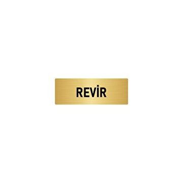 Özarslan Dizayn Departman Kapı İsimliği Revir 5x20 cm Altın Renk Metal Yönlendirme Levhası