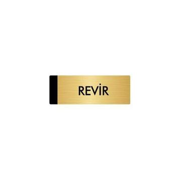 Özarslan Dizayn Departman Kapı İsimliği Revir 5x20 cm Altın Renk Metal Yönlendirme Levhası