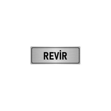 Özarslan Dizayn Departman Kapı İsimliği Revir 5x20 cm Gümüş Renk Metal Yönlendirme Levhası