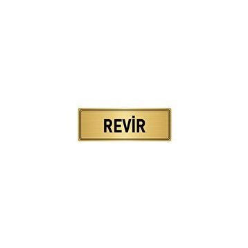 Özarslan Dizayn Departman Kapı İsimliği Revir 7x20 cm Altın Renk Metal Yönlendirme Levhası