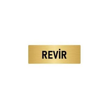 Özarslan Dizayn Departman Kapı İsimliği Revir 7x20 cm Altın Renk Metal Yönlendirme Levhası