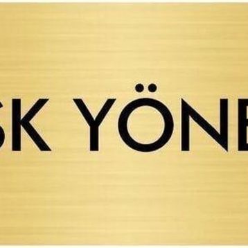 Özarslan Dizayn Departman Kapı İsimliği Risk Yönetimi 10x20 cm Altın Renk Metal Yönlendirme Levhası