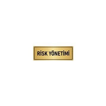 Özarslan Dizayn Departman Kapı İsimliği Risk Yönetimi 5x20 cm Altın Renk Metal Yönlendirme Levhası