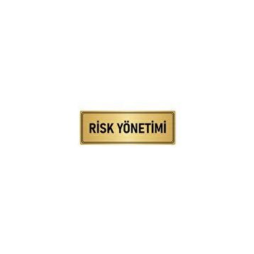 Özarslan Dizayn Departman Kapı İsimliği Risk Yönetimi 7x20 cm Altın Renk Metal Yönlendirme Levhası