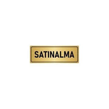 Özarslan Dizayn Departman Kapı İsimliği Satınalma 5x20 cm Altın Renk Metal Yönlendirme Levhası
