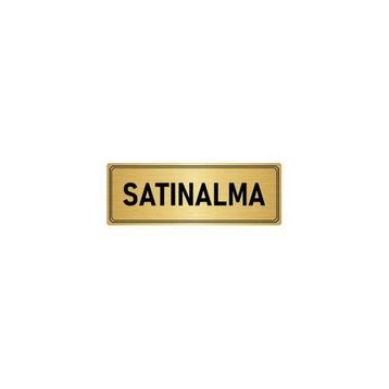 Özarslan Dizayn Departman Kapı İsimliği Satınalma 7x20 cm Altın Renk Metal Yönlendirme Levhası