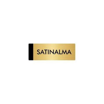 Özarslan Dizayn Departman Kapı İsimliği Satınalma 7x20 cm Altın Renk Metal Yönlendirme Levhası
