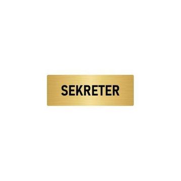 Özarslan Dizayn Departman Kapı İsimliği Sekreter 10x20 cm Altın Renk Metal Yönlendirme Levhası