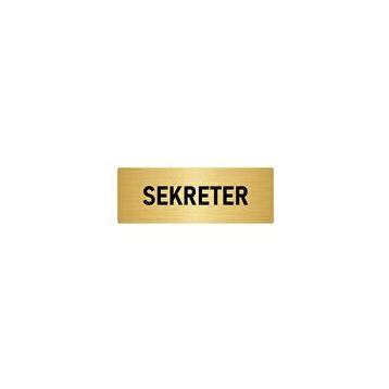 Özarslan Dizayn Departman Kapı İsimliği Sekreter 10x20 cm Altın Renk Metal Yönlendirme Levhası