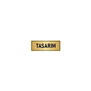Özarslan Dizayn Departman Kapı İsimliği Tasarım 5x20 cm Altın Renk Metal Yönlendirme Levhası