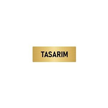 Özarslan Dizayn Departman Kapı İsimliği Tasarım 5x20 cm Altın Renk Metal Yönlendirme Levhası