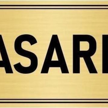 Özarslan Dizayn Departman Kapı İsimliği Tasarım 5x20 cm Altın Renk Metal Yönlendirme Levhası