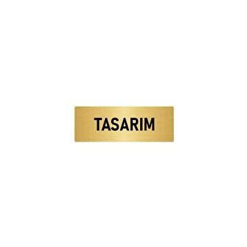 Özarslan Dizayn Departman Kapı İsimliği Tasarım 5x20 cm Altın Renk Metal Yönlendirme Levhası