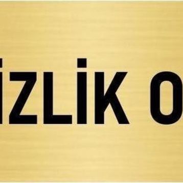 Özarslan Dizayn Departman Kapı İsimliği Temizlik Odası 5x20 cm Altın Renk Metal Yönlendirme Levhası