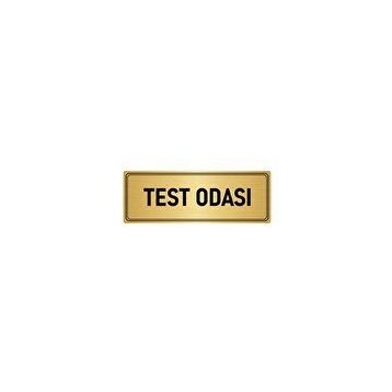 Özarslan Dizayn Departman Kapı İsimliği Test Odası 10x20 cm Altın Renk Metal Yönlendirme Levhası