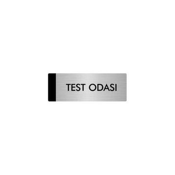Özarslan Dizayn Departman Kapı İsimliği Test Odası 10x20 cm Gümüş Renk Metal Yönlendirme Levhası