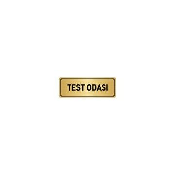 Özarslan Dizayn Departman Kapı İsimliği Test Odası 5x20 cm Altın Renk Metal Yönlendirme Levhası