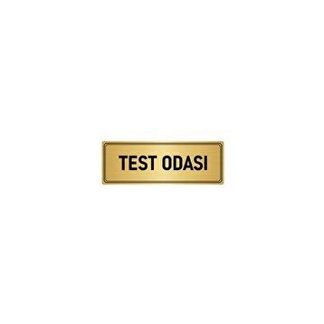 Özarslan Dizayn Departman Kapı İsimliği Test Odası 5x20 cm Altın Renk Metal Yönlendirme Levhası