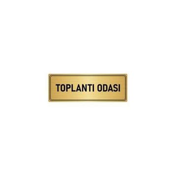 Özarslan Dizayn Departman Kapı İsimliği Toplantı Odası 10x20 cm Altın Renk Metal Yönlendirme Levhası