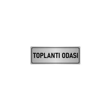 Özarslan Dizayn Departman Kapı İsimliği Toplantı Odası 10x20 cm Gümüş Renk Metal Yönlendirme Levhası