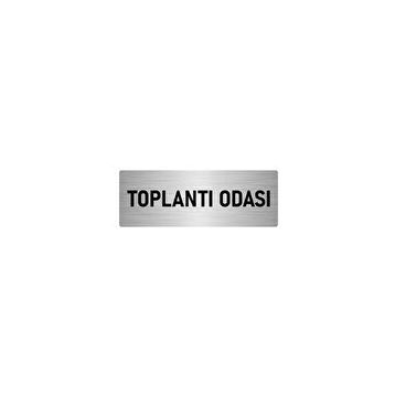 Özarslan Dizayn Departman Kapı İsimliği Toplantı Odası 10x20 cm Gümüş Renk Metal Yönlendirme Levhası
