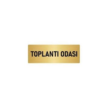 Özarslan Dizayn Departman Kapı İsimliği Toplantı Odası 5x20 cm Altın Renk Metal Yönlendirme Levhası