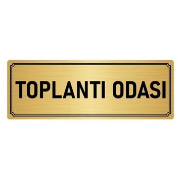 Özarslan Dizayn Departman Kapı İsimliği Toplantı Odası 5x20 cm Altın Renk Metal Yönlendirme Levhası