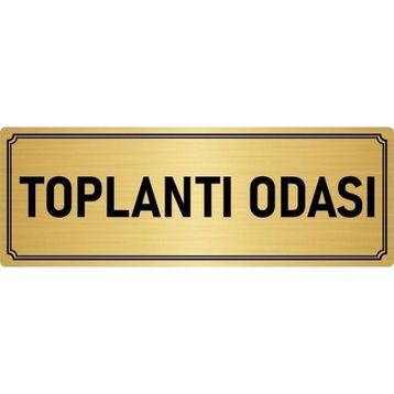 Özarslan Dizayn Departman Kapı İsimliği Toplantı Odası 5x20 cm Altın Renk Metal Yönlendirme Levhası