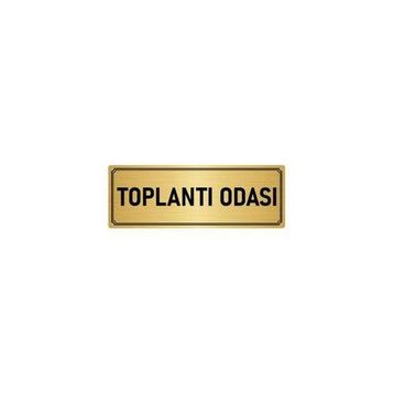 Özarslan Dizayn Departman Kapı İsimliği Toplantı Odası 7x20 cm Altın Renk Metal Yönlendirme Levhası