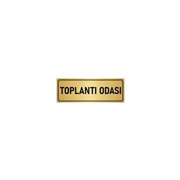 Özarslan Dizayn Departman Kapı İsimliği Toplantı Odası 7x20 cm Altın Renk Metal Yönlendirme Levhası