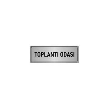 Özarslan Dizayn Departman Kapı İsimliği Toplantı Odası 7x20 cm Gümüş Renk Metal Yönlendirme Levhası