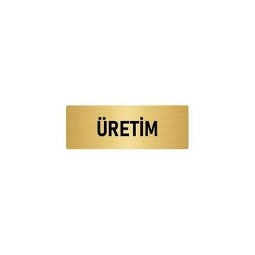 Özarslan Dizayn Departman Kapı İsimliği Üretim 5x20 cm Altın Renk Metal Yönlendirme Levhası