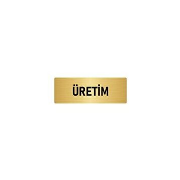 Özarslan Dizayn Departman Kapı İsimliği Üretim 5x20 cm Altın Renk Metal Yönlendirme Levhası