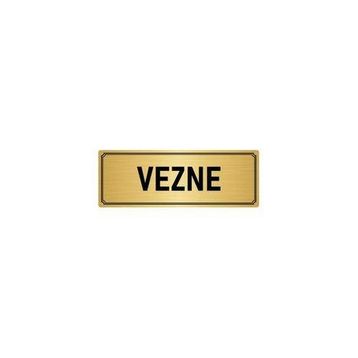 Özarslan Dizayn Departman Kapı İsimliği Vezne 10x20 cm Altın Renk Metal Yönlendirme Levhası