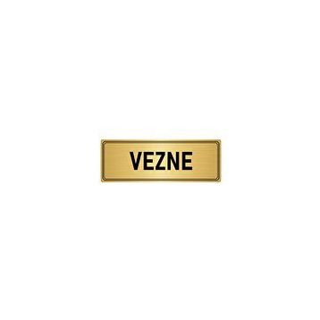 Özarslan Dizayn Departman Kapı İsimliği Vezne 10x20 cm Altın Renk Metal Yönlendirme Levhası