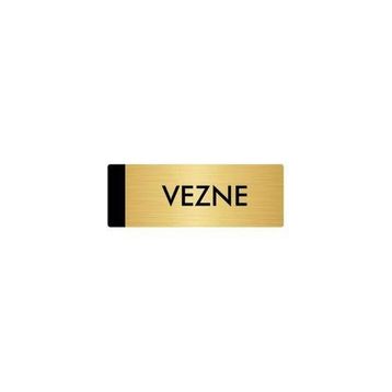 Özarslan Dizayn Departman Kapı İsimliği Vezne 7x20 cm Altın Renk Metal Yönlendirme Levhası