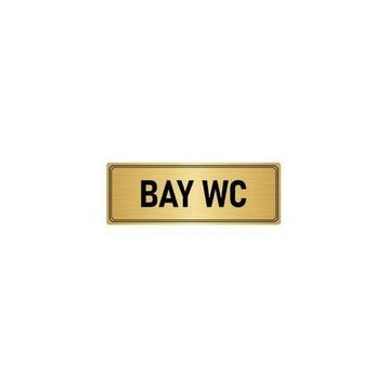 Özarslan Dizayn Departman Kapı İsimliği Wc 10x20 cm Altın Renk Metal Yönlendirme Levhası