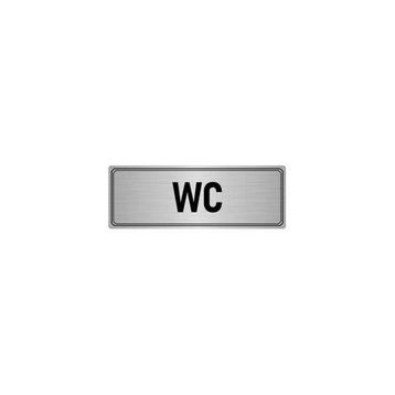 Özarslan Dizayn Departman Kapı İsimliği Wc 10x20 cm Gümüş Renk Metal Yönlendirme Levhası