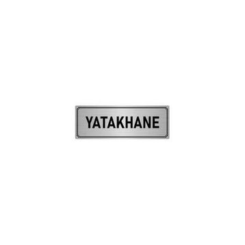 Özarslan Dizayn Departman Kapı İsimliği Yatakhane 10x20 cm Gümüş Renk Metal Yönlendirme Levhası