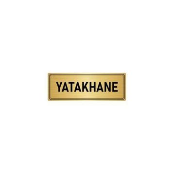 Özarslan Dizayn Departman Kapı İsimliği Yatakhane 5x20 cm Altın Renk Metal Yönlendirme Levhası