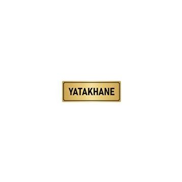 Özarslan Dizayn Departman Kapı İsimliği Yatakhane 7x20 cm Altın Renk Metal Yönlendirme Levhası