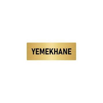 Özarslan Dizayn Departman Kapı İsimliği Yemekhane 10x20 cm Altın Renk Metal Yönlendirme Levhası