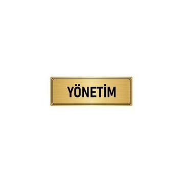 Özarslan Dizayn Departman Kapı İsimliği Yönetim 5x20 cm Altın Renk Metal Yönlendirme Levhası